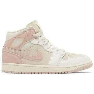 Nike Air Jordan 1 Mid SE Seersucker White Sail Pink Women Size 8 NWOB